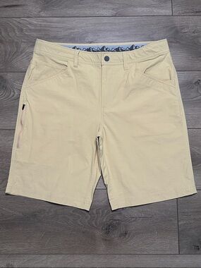 Stio Cut Bank 10” Hiking Casual Travel Shorts Tan Size 35